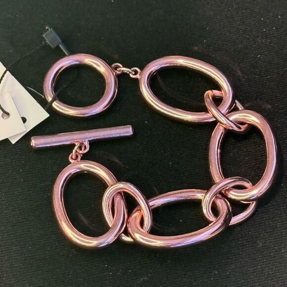 White House Black Market Bracelet  Rose Gold with Toggle Closure - Picture 12 of 13